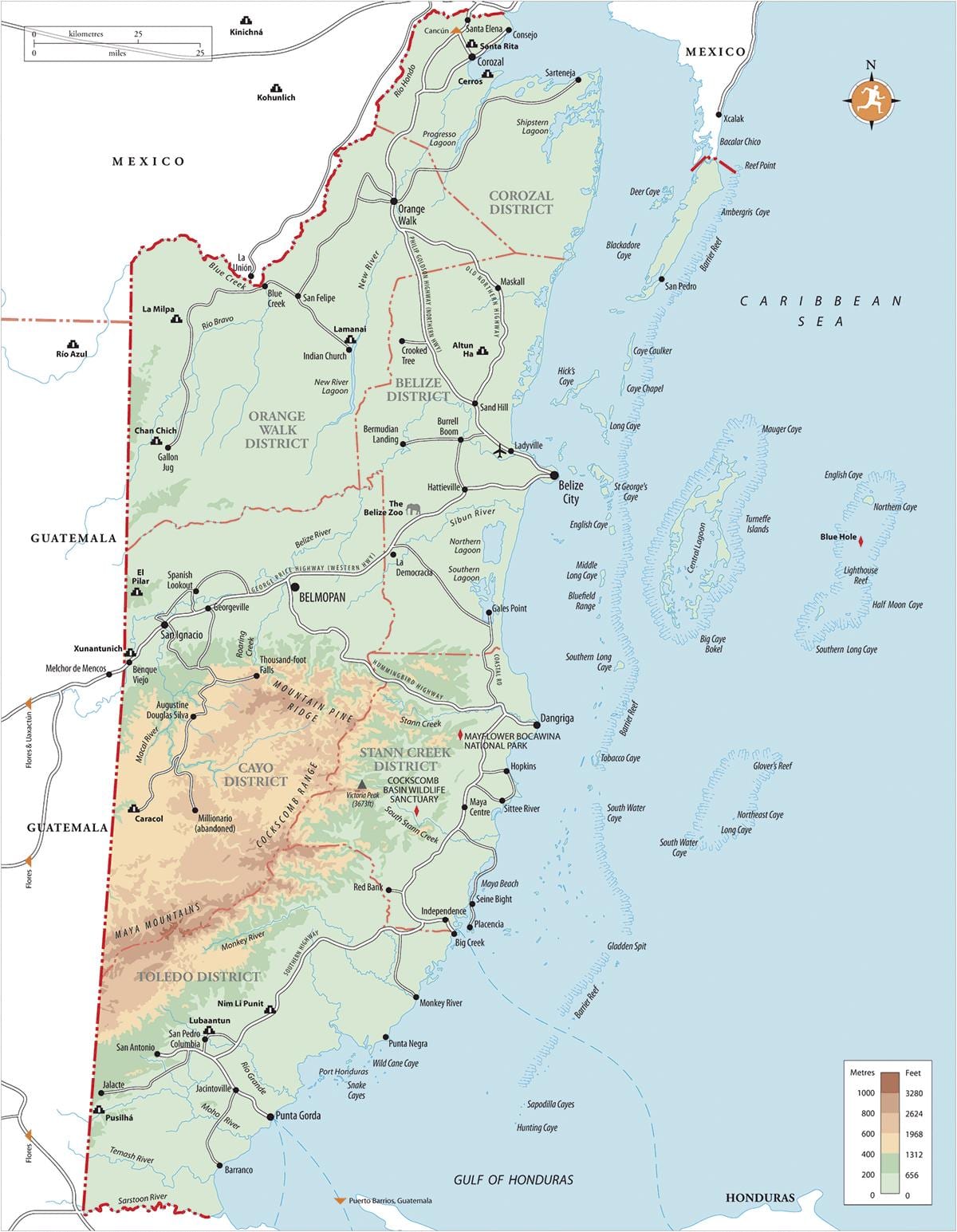 একটি মানচিত্র, বেলিজ