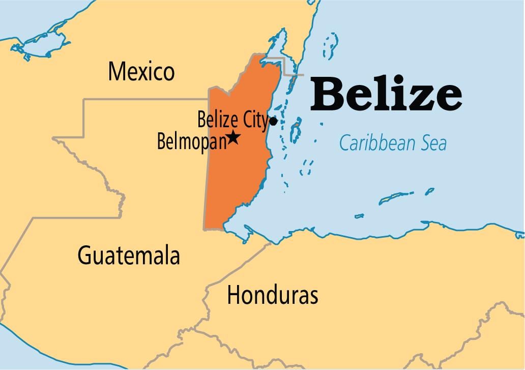মানচিত্র এর belmopan, বেলিজ