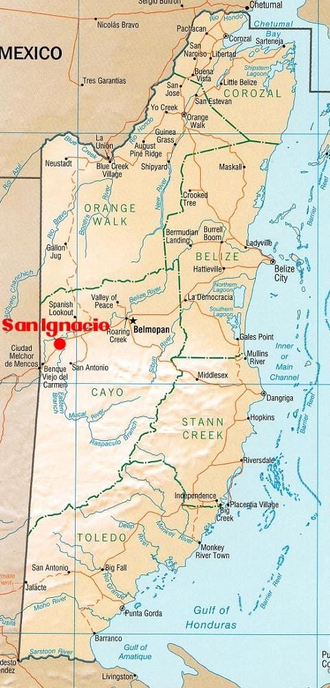 Map of san ignacio বেলিজ