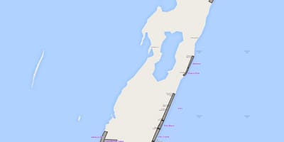 মানচিত্র এর অম্বর caye, বেলিজ
