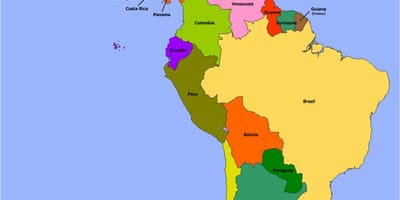 মানচিত্র বেলিজ এর দক্ষিণ আমেরিকা