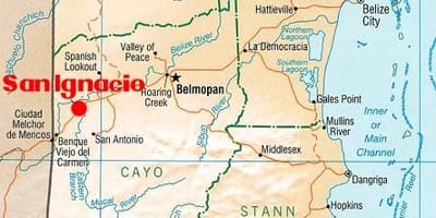 Map of san ignacio বেলিজ
